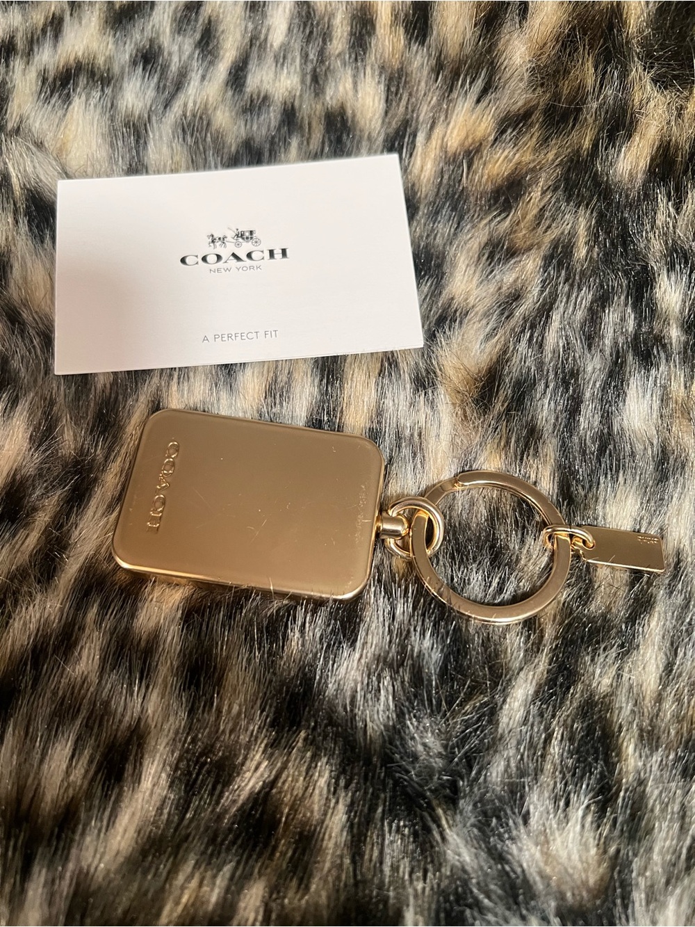 Coach White & Gold Keychain - Picture 2 of 3